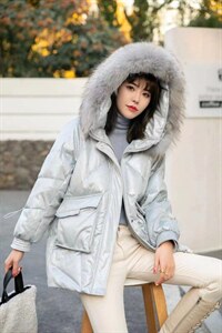 冬季新品，大毛领羽绒服，时尚女装图片