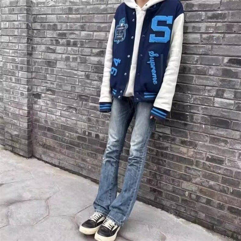 网图春秋新款棒球服美式字母印花vibe潮流棒球服夹克外套男女,男装夹克,星座410-7