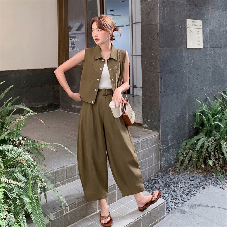 2026年夏季宽松型两件套时尚潮流轻薄,女装套装/套裙,秀美人生