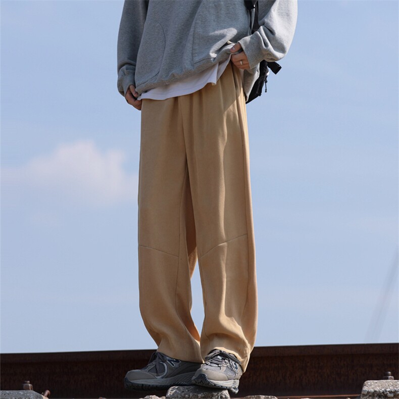 现货2026春装宽松弯刀裤直筒阔腿裤长裤K2633-特P23,男装休闲裤,星座1212