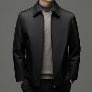 中年男士水貂毛领休闲棉服冬季新款加厚保暖上衣可脱卸内胆外套图片
