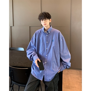 衬衫男秋季新款港风宽松长袖格子衬衣C536-P32有大货 C536图片