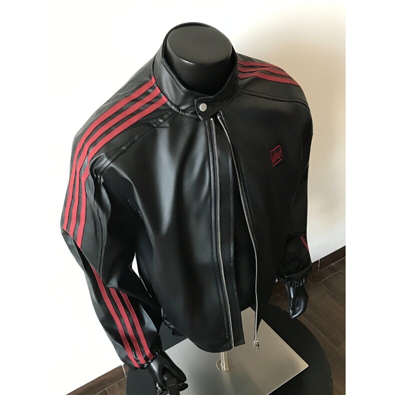 美式复古机车夹克男条纹宽松条纹拼接潮牌外套男士LHY2377-P78,男装夹克,星座1008