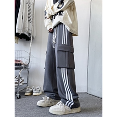 K121/P55春装新现货高品质华棉工装立体袋休闲裤男卫裤大码运动裤，男装休闲裤，电商基地A050