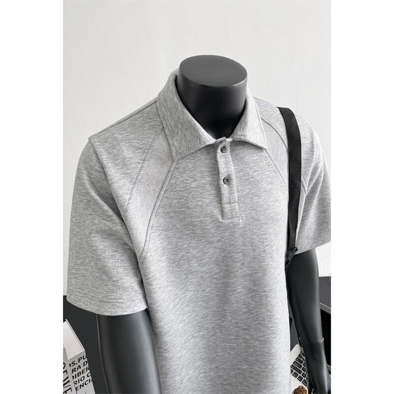 2025夏季新款港风假模大码翻领短袖POLO衫M-5XHT25456-特P25，男装Polo衫，电商A022