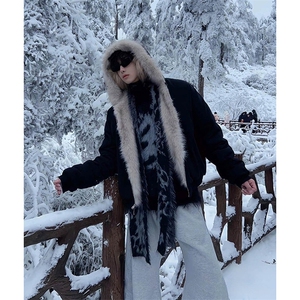 网图 秋冬宽松休闲棉衣男女美式座山雕加绒加厚棉服-A2347P120图片