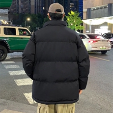 纯色立领面包服羽绒棉服外套男女2024新款冬季加厚802-P68，男装棉衣，星座1109-3