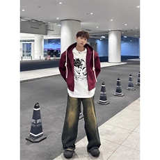 【有货】6611CC-特P58手工编绳连帽卫衣男春秋短款开衫外套，男装卫衣，星座1007（原301D）