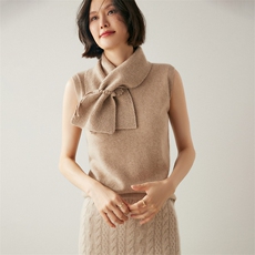 2024年秋冬季35%羊绒新中式盘扣马甲，女装马甲，绒创羊绒