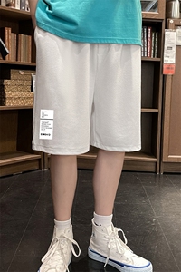 MK37045-P15 冰丝短裤男士大码宽松休闲五分裤男运动中裤 港风图片