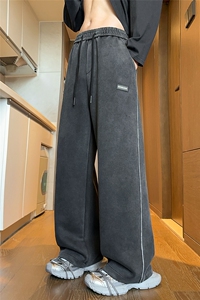 X416B-1-KL3218-特P48限88加绒P58水洗慵懒垂感男休闲阔腿裤图片