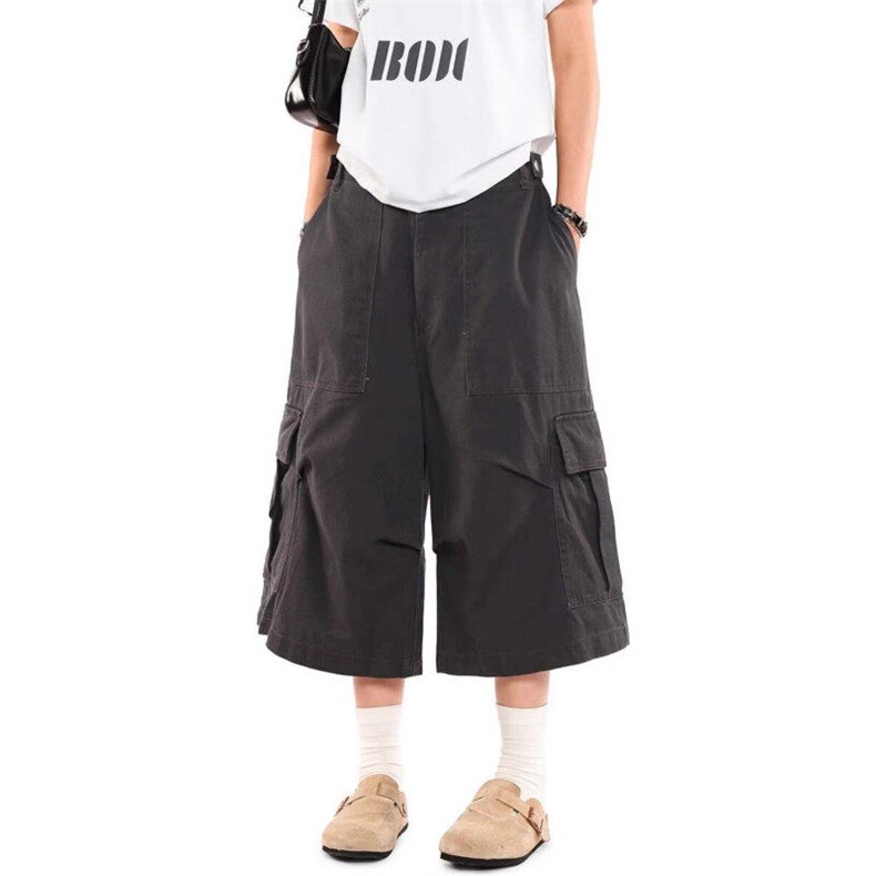 W41-P58情侣美式个性工装七分裤夏季宽松直筒休闲裤，男装牛仔裤，星座617A-1（原B318A）