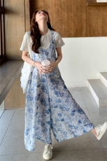 碎花吊带阔腿裤2C317A-8519-P125-K175，女装休闲裤，2C317A