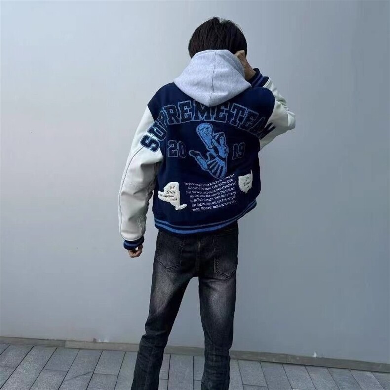 网红同款sup25周年纽约限定棒球服vibe潮流复古cleanfit夹克外套,男装夹克,星座506A