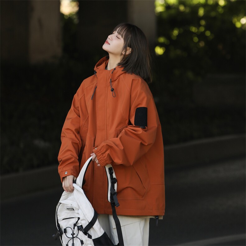 春季新款中性风三防户外夹克男连帽冲锋衣外套A157B-JK115-P88图片
