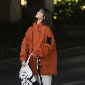 春季新款中性风三防户外夹克男连帽冲锋衣外套A157B-JK115-P88图片