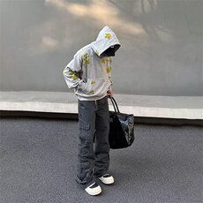DB4552-批55美式复古vibe裤子高街微喇工装裤，男装工装外套，星座603-2