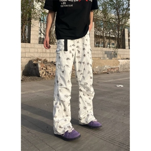 2026美式高街伞兵工装漆点长裤子痞帅高级感牛仔裤K71176-P50网图,新百伦搭配老爹裤好看吗图片