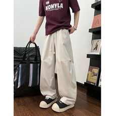 2025春夏新款潮牌大码弯刀裤宽松直筒休闲长裤男2530-P40控59，男装休闲裤，电商C305A
