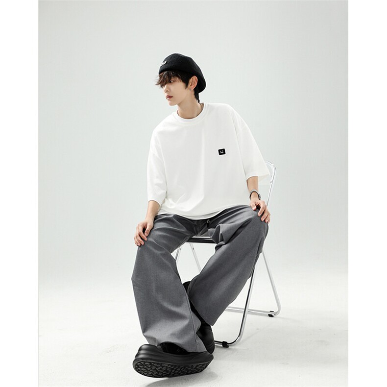 8XL-M重磅！特大码T潮牌上衣男中性华夫格短袖T恤DX304P25控39,男装T恤,电商D206-1