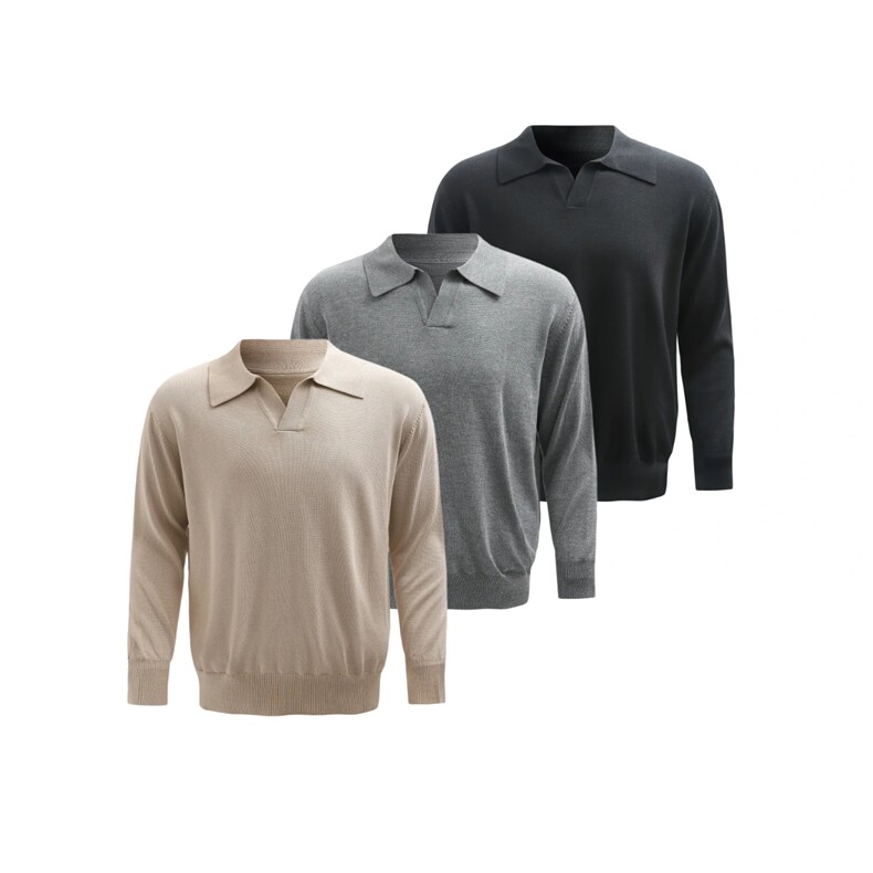 1303B-MY802-P45老钱风轻奢高品质海鸥领打底衫数据款毛衣，男装T恤，星座1303B