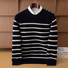 2025年秋季圆时尚百搭通勤简约休闲男款，男装羊毛衫，狄美羊绒