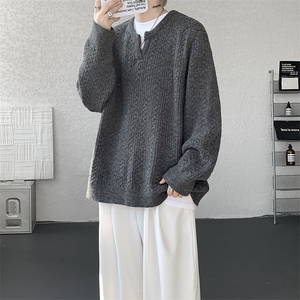 含羊毛！v领麻花羊毛衫男立领套头羊绒衫男针织毛衣男MY1225-P65图片