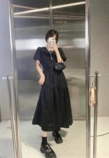 【DAVIDA】韩版设计款菱格连衣裙，女装连衣裙，DAVIDA