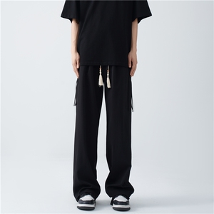 抖音品质新中式潮流飘带设计百搭休闲裤B315-K24069--特p30控58图片