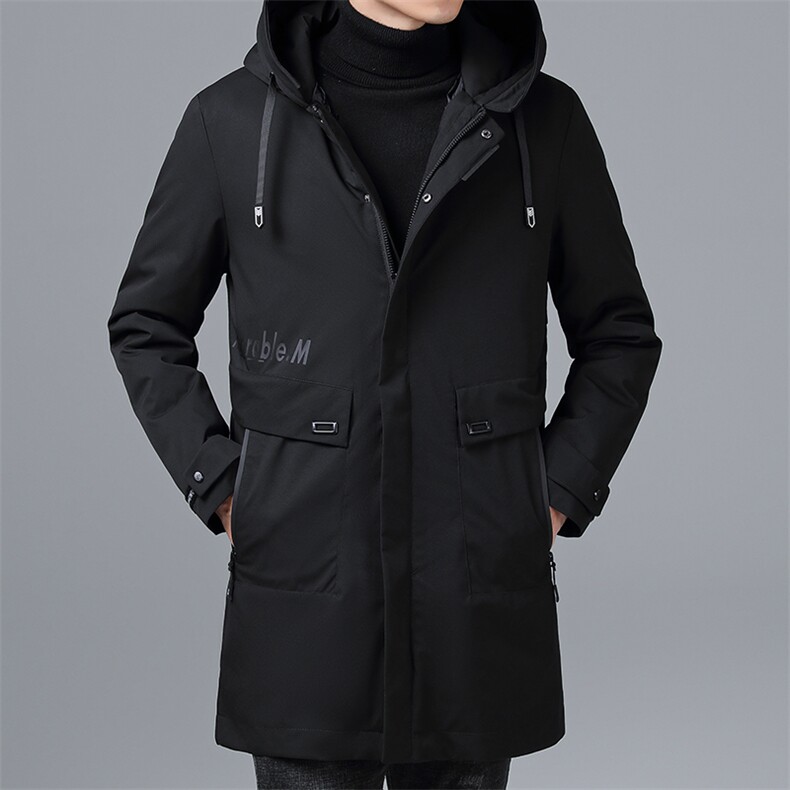 中年爸爸羽绒服加厚保暖冬装2030冬季新款中老年男装休闲连帽外套,男装羽绒服,电商B212（原钱塘6029）