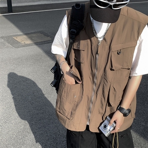 工装马甲男韩版潮流高街多口袋个性2026夏季新款ins外套W4808-P53图片