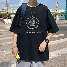 DX17163-P20纯棉短袖t恤男大码半袖打底衫宽松体恤衫港风，男装T恤，电商A040