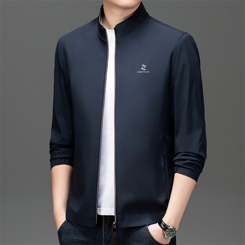春秋季外套男士上衣中年男款2024新款春季衣服中年纯色百搭休闲,女装短外套,电商B212（原钱塘6029）
