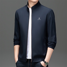 春秋季外套男士上衣中年男款2024新款春季衣服中年纯色百搭休闲，女装短外套，电商B212（原钱塘6029）