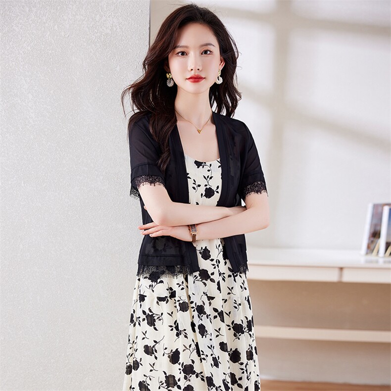 2025年女时尚百搭外套披肩薄款防晒衣,女装蕾丝衫/雪纺衫,婵米儿