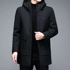 2023冬季90白鸭绒潮流休闲中长款连帽羽绒服羽绒外套HB2181-P330图片