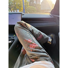 牛仔裤男款宽松花色休闲裤2025新款痞帅潮牌印花直筒裤子NZD794，男装牛仔裤，星座516A