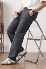 男士纯棉高端休闲裤宽松直筒商务工装长裤子，男装工装外套，星座914