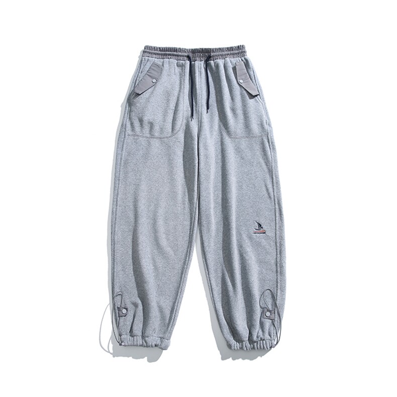 2025冬季新款男装日系宽松加绒加厚运动休闲棉裤束脚卫裤P958-F76,男装休闲裤,电商A101（原外27）