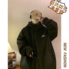 冬款户外防风防水魔术贴滑雪服男大码防风袖保暖夹克外套M34-P140，男装棉衣，电商A001-1