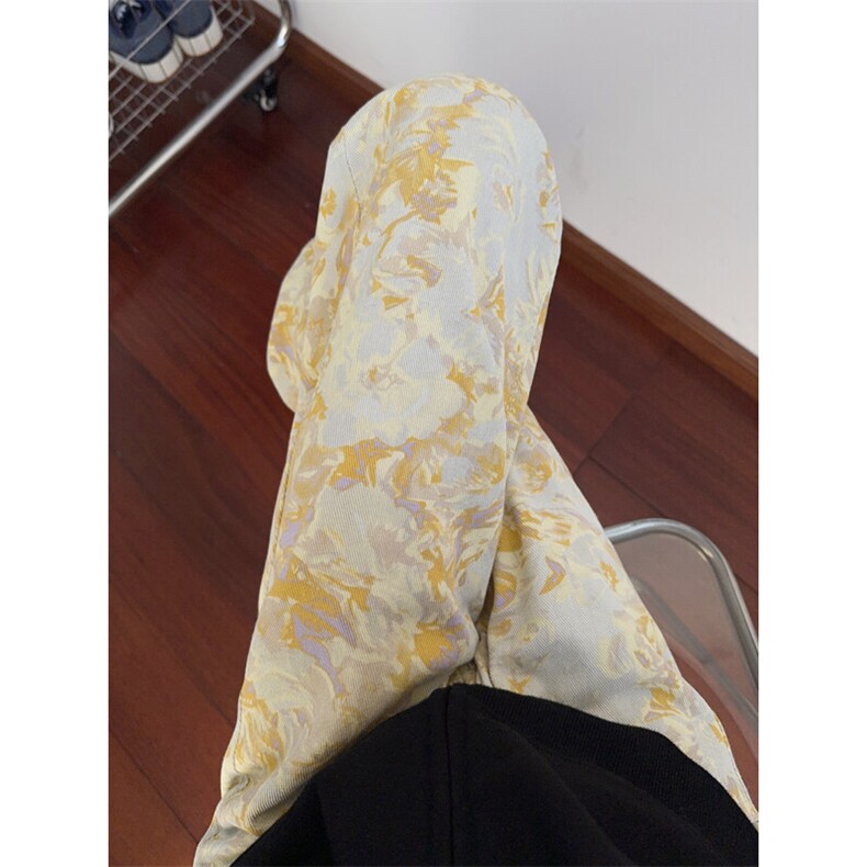 B221美式ins高街暗黑宽松直筒印花牛仔裤LK25439-特P45控78,男装牛仔裤,电商B221