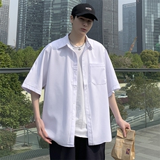 XH28男士休闲潮流明显衬衫外套青少年学生宽松衬衣个性男装夏秋潮，男装T恤，星座115A(原星座507）