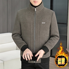 冬季新款男士简约立领毛呢大衣短款加厚夹克外套上衣7925P140，男装夹克，电商B226