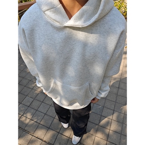 抖音得物高品质二开 秋冬美式高街重磅结构辑明线连帽卫衣外套W75,男装卫衣,电商A486