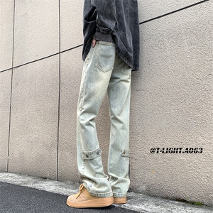 冬季美式ins高街vibe水洗加绒牛仔裤货号加绒K2316P70常规P55图片