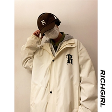 港风情侣装立领冲锋衣夹克男2025新款春秋季登山服外套JK6026-p78，男装夹克，星座207