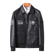 2024秋冬皮衣夹克修身翻领PU机车皮衣外套男py5616-p118M-5XL，男装皮衣，电商D303
