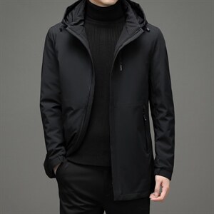 2021中青年灰鸭绒羽绒服男冬季休闲中年爸爸装外套XXH2153-P260图片