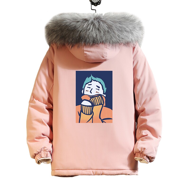 MM48042-P130冬季大毛领衣男士大码加厚袄男服砖墙,男装棉衣,电商A040A