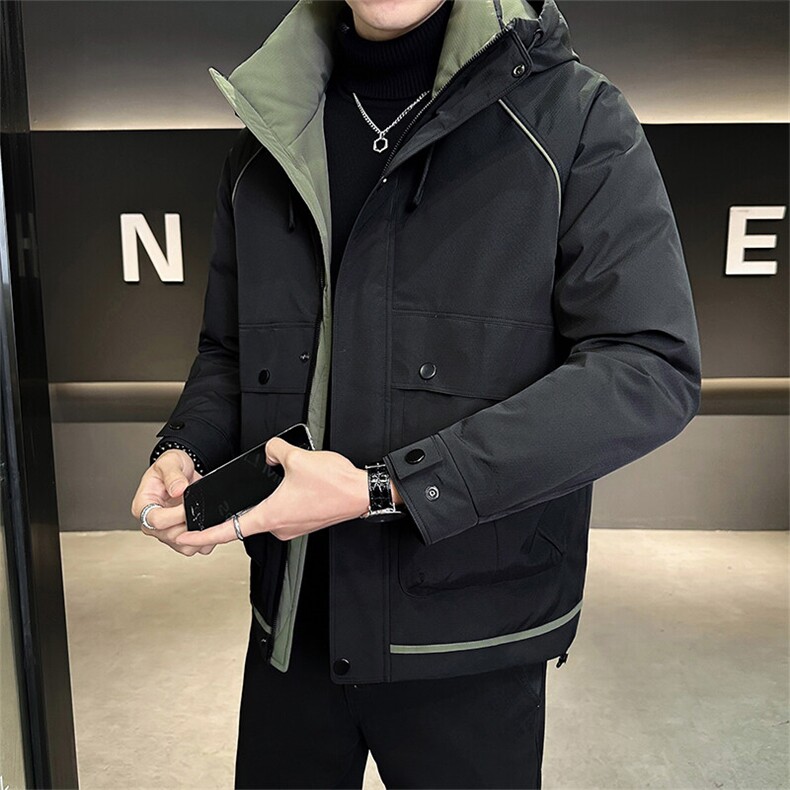 标50绒备货连帽防水冲锋衣冬季男士羽绒服外套8878-P235控298,男装羽绒服,电商B338